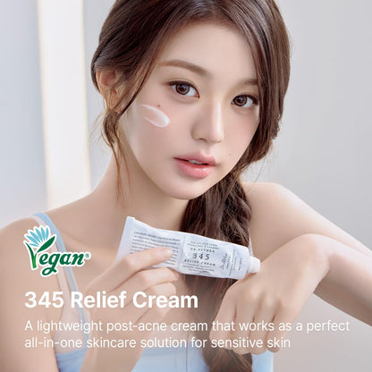 Dr.Althea 345 Relief Cream | Daily Face Moisturizer for Soothing Recovery and Blemish Care with PDRN & Niacinamide | Korean Vegan Skincare for All Skin