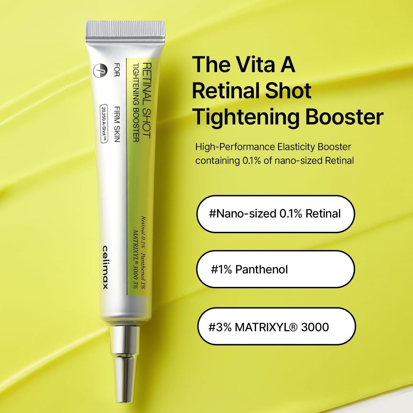 Celimax The Vita A Retinal Shot Tightening Booster — 0.1% Retinal & 3% Matrixyl for Anti-Aging & Pore Refining