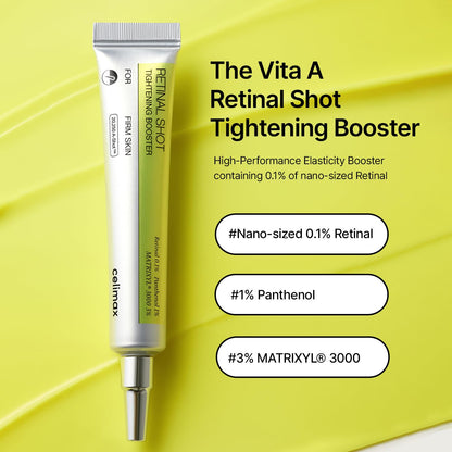 Celimax The Vita A Retinal Shot Tightening Booster — 0.1% Retinal & 3% Matrixyl for Anti-Aging & Pore Refining