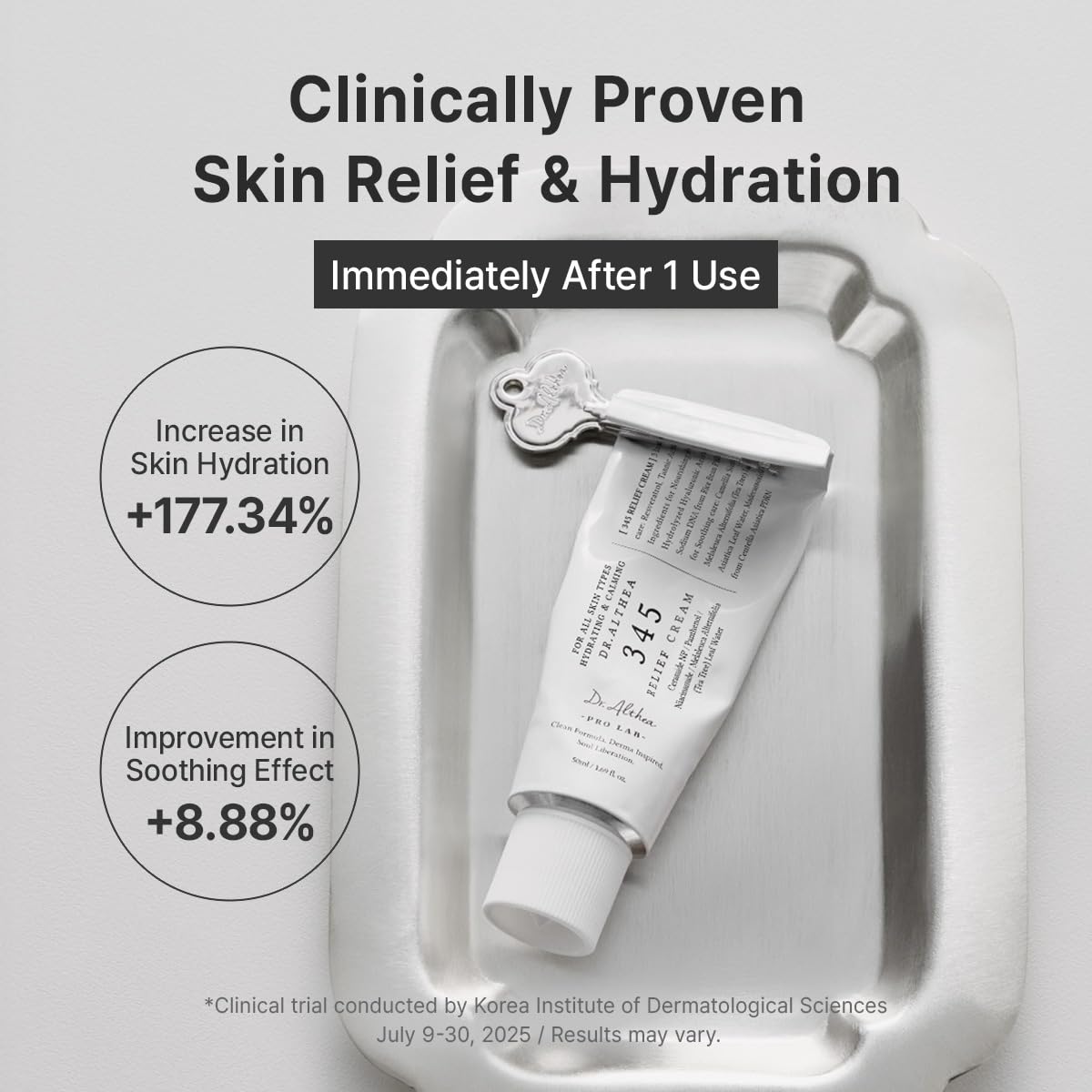 Dr.Althea 345 Relief Cream | Daily Face Moisturizer for Soothing Recovery and Blemish Care with PDRN & Niacinamide | Korean Vegan Skincare for All Skin