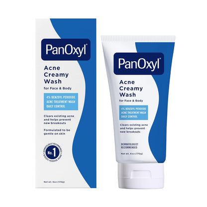 anOxyl Antimicrobial Acne Creamy Wash with 4% Benzoyl Peroxide — 6 oz