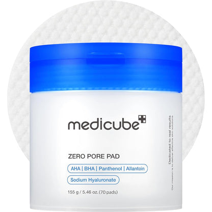 medicube Zero Pore Pad 2.0 — Dual-Textured Exfoliating Toner Pads with 4.5% AHA & 0.45% BHA