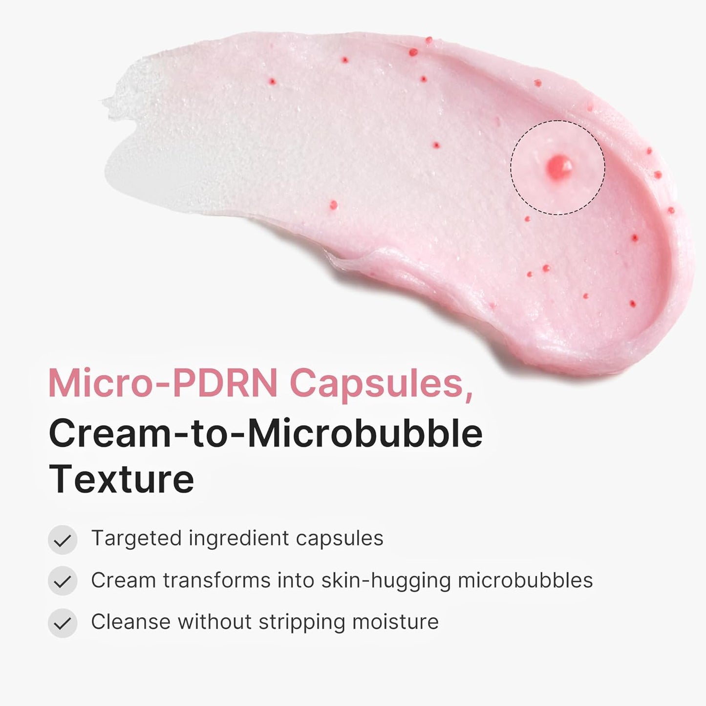 medicube PDRN Pink Glutathione Capsule Foam Cleanser — Hydrating Daily Face Wash for Pore Care & Even Tone
