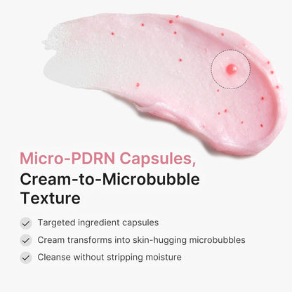 medicube PDRN Pink Glutathione Capsule Foam Cleanser — Hydrating Daily Face Wash for Pore Care & Even Tone