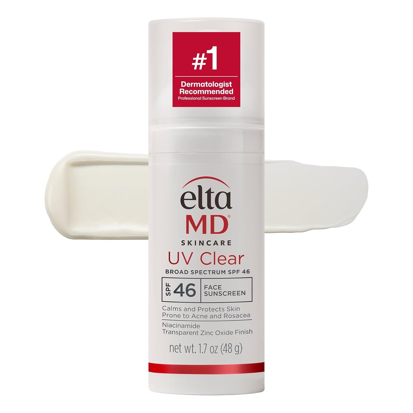 EltaMD UV Clear Facial Sunscreen SPF 46 — Oil-Free Zinc Oxide Formula, Dermatologist Recommended