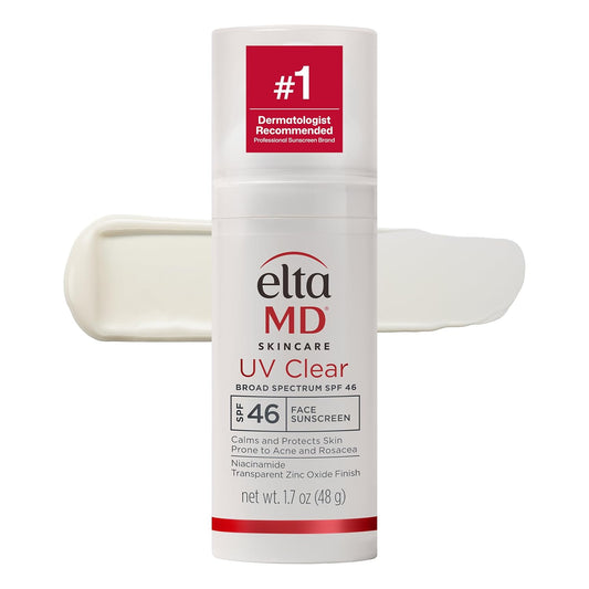 EltaMD UV Clear Facial Sunscreen SPF 46 — Oil-Free Zinc Oxide Formula, Dermatologist Recommended